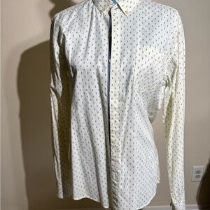 Men's White Patterned Shirt